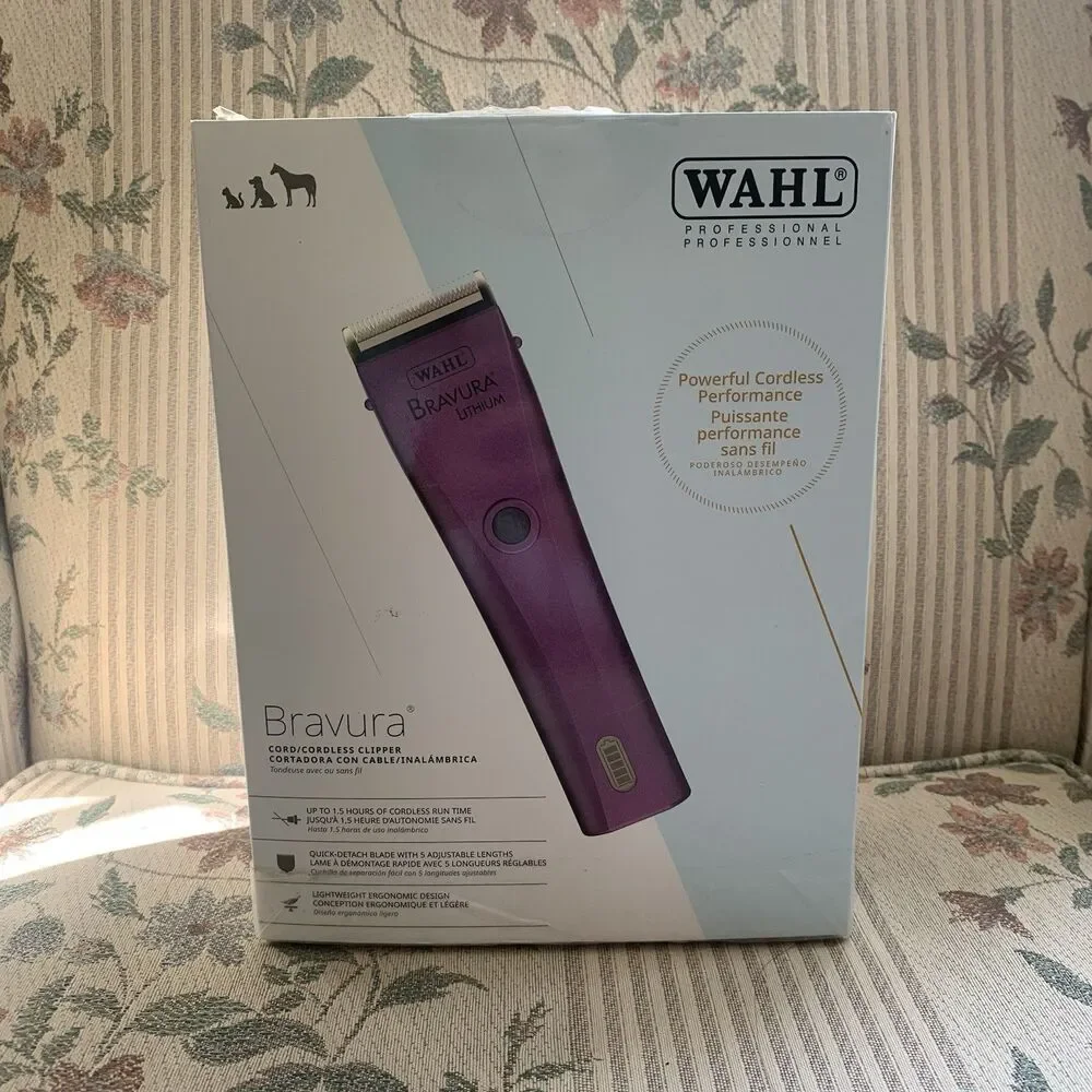 Wahl Bravura Lithium Cordless Pet Clipper Purple, Gently Used EUC